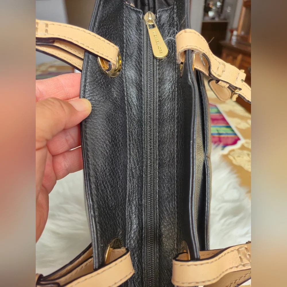 Michael Kors Black Tote with‎ Tan Handles ⚠️⬇️